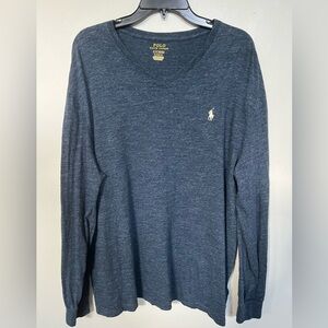 🔥POLO RALPH LAUREN CLASSIC V-NECK FIT MEN'S 100% COTTON LONG SLEEVE SIZE LARGE